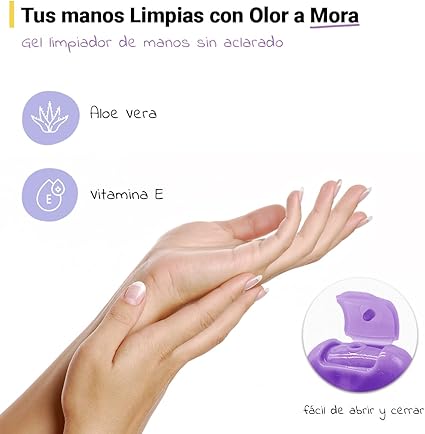 61AGnoEeoLL._AC_SX425_ Gel Hidroalcohólico Mora The Fruit Company - Imagen 2