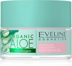 Crema Facial Organica Aloe+Collagen Eveline Cosmetics Piel Sensible