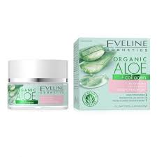 Crema Facial Organica Aloe+Collagen Eveline Cosmetics Piel Sensible